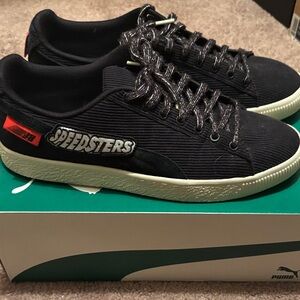 Puma Speedsters Black and White Sneakers scuderia  Ferrari Clyde 11.5 corduroy